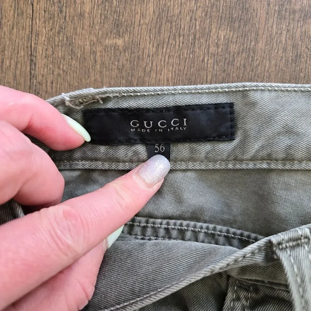 Gucci Olive khaki chino pants size 56 IT 40 US